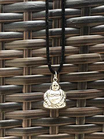 Buddha Round Silver Necklace