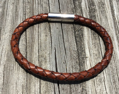 Roped Leather Magnetic Clasp