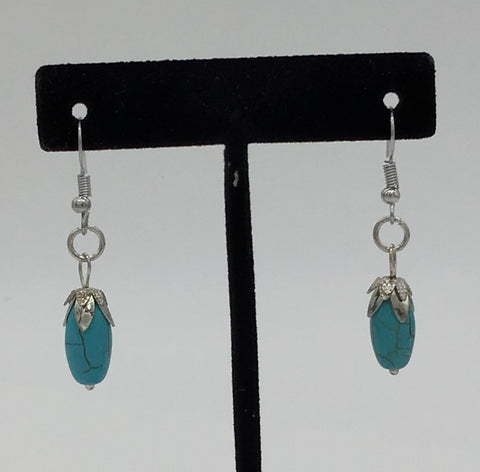 Turquoise Nugget Earrings